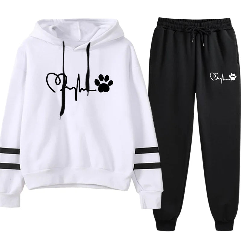 Women's Tracksuit Daily Casual Fashion Hoodies Hot Sale Single Piece Stripe Sweatshirt and Pants Comfort Outdoor Jogging Quality