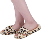 Litfun Four Seasons Cotton Slippers For Women Casual Flat Slippers With Adjustable Straps Female Breathable Soft Cozy Home Shoes
