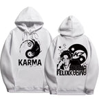 KPOP 4th Album "KARMA" Same Style Unisex Oversized Hoodie FELIX HAN BANGCHAN CHANGBIN HYUNJIN LEE KNOW K-POP Merchandise Apparel