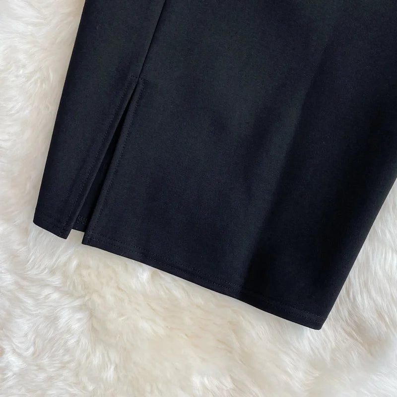 Women's Skirt Solid High Waist Work Pencil Skirt 2026 New Fashion Ladies Slim Fit Split Office OL Skirt Grey Red Black Skirts