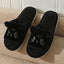 Cute Cartoon Cat Home Slippers for Women Open Toe Non Slip Wave Sole Faux Fur Slides Woman Autumn Winter Plush Indoor Slippers