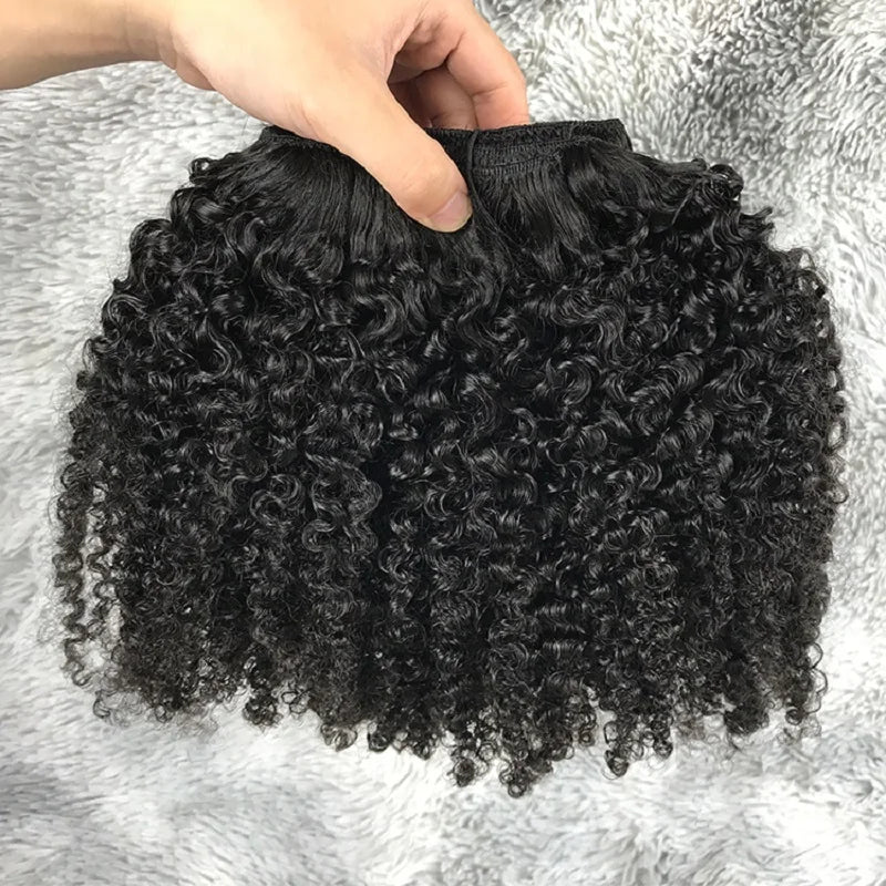 Kinky Curly Human Hair Bundles afro Bouncy curly hair weaving raw virgin water jerry curly human hair bundles extensions on sale Main image
