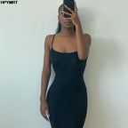 Satin Slip Sleeveless Backless Slim Sexy Maxi Dress 2022 Spring Women Party Y2K Concise Bodycon Elegant Dresses Female Clothing