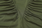 Hugcitar Autumn Solid Long Sleeve Draped Sexy Bodycon Maxi Prom Dress Women Fashion Y2K Outfits Evening Party Festival Club