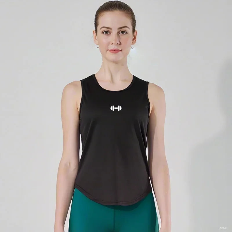 Summer Women's Gym Tank Tops Fitness Training Clothing Quick-drying Loose Bodybuilding Sleeveless Shirt Fashion Basketball Vest Main image