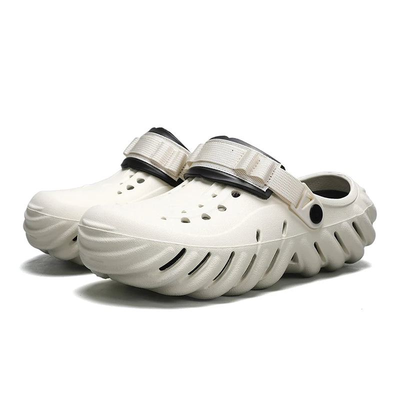 New Men's Fashionable Versatile Sandals Anti Slip and Wear-resistant Shoes Thick Soled Soft Soled Slippers Breathable