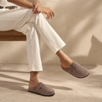 Crestar Fashion Clogs Slippers For Women Classic Suede Men Mules Cork Footbed Leather Potato Shoes With Arch Support Beach Slide