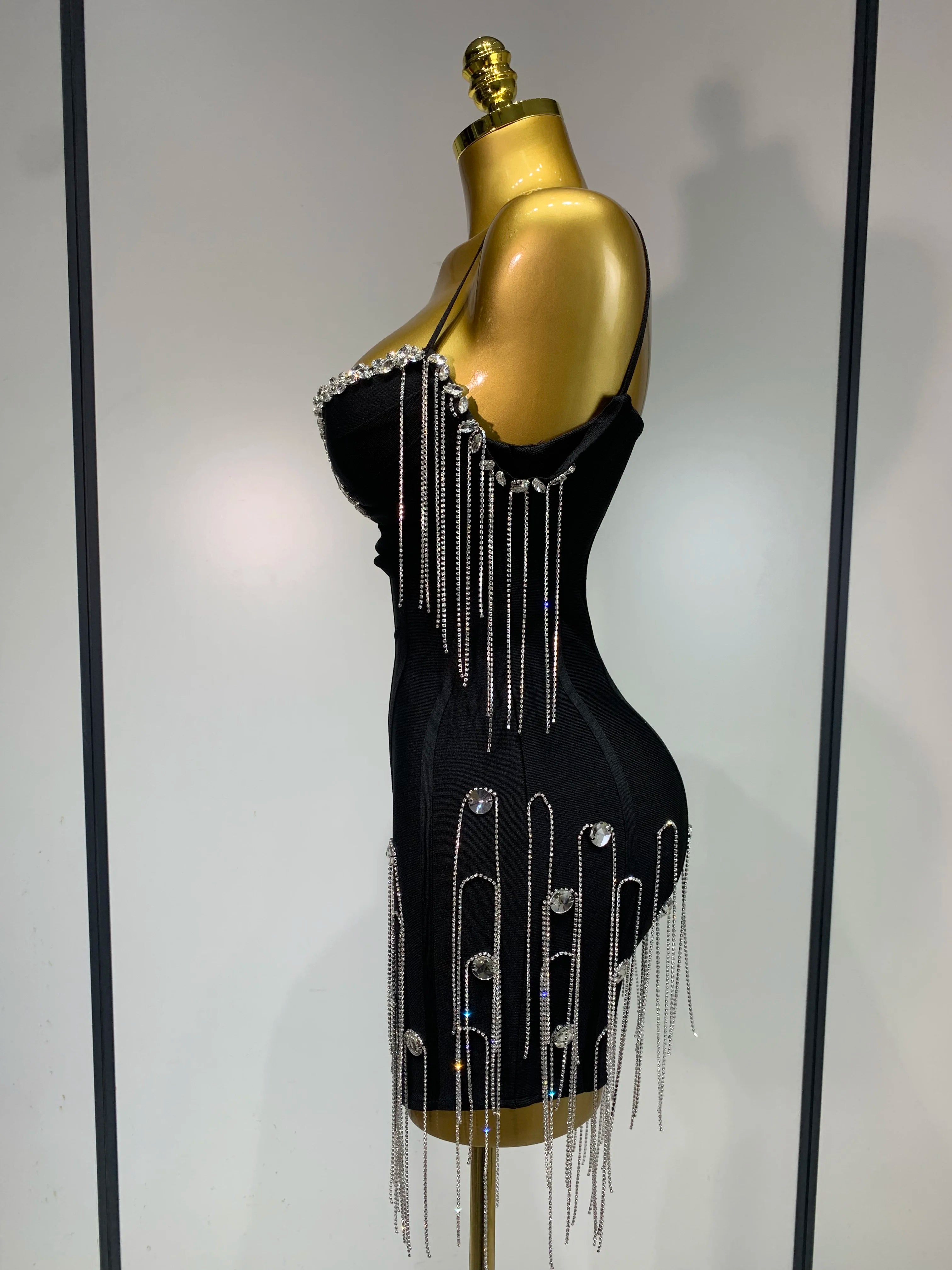 Women Sexy Backless Spaghetti Strap Bodycon Sleeveless Bandage Dress 2025 Elegant Prom Gown Club Evening Party Birthday Dresses