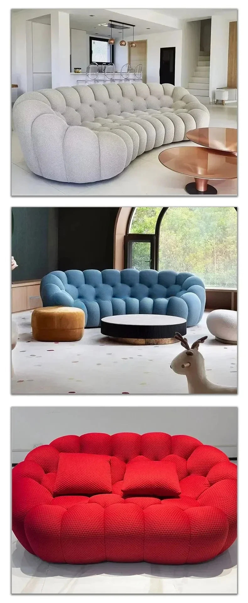 Sofa Cat Claw Fabric Cream Wind Bubble Sofa,sofa set living room furniture sofas for living room sectional sofa home furniture
