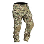 Multicam Pants +Knee Pads Men Tactical Combat Cargo Camo Trousers Trainning Hunting Clothes Quick Dry Breathable Sport Pants