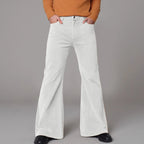 Fashion Casual Flared Pants Pant For Men Classic Simple Solid Color High-Rise Trousers Trendy Street High Street Denim Pants