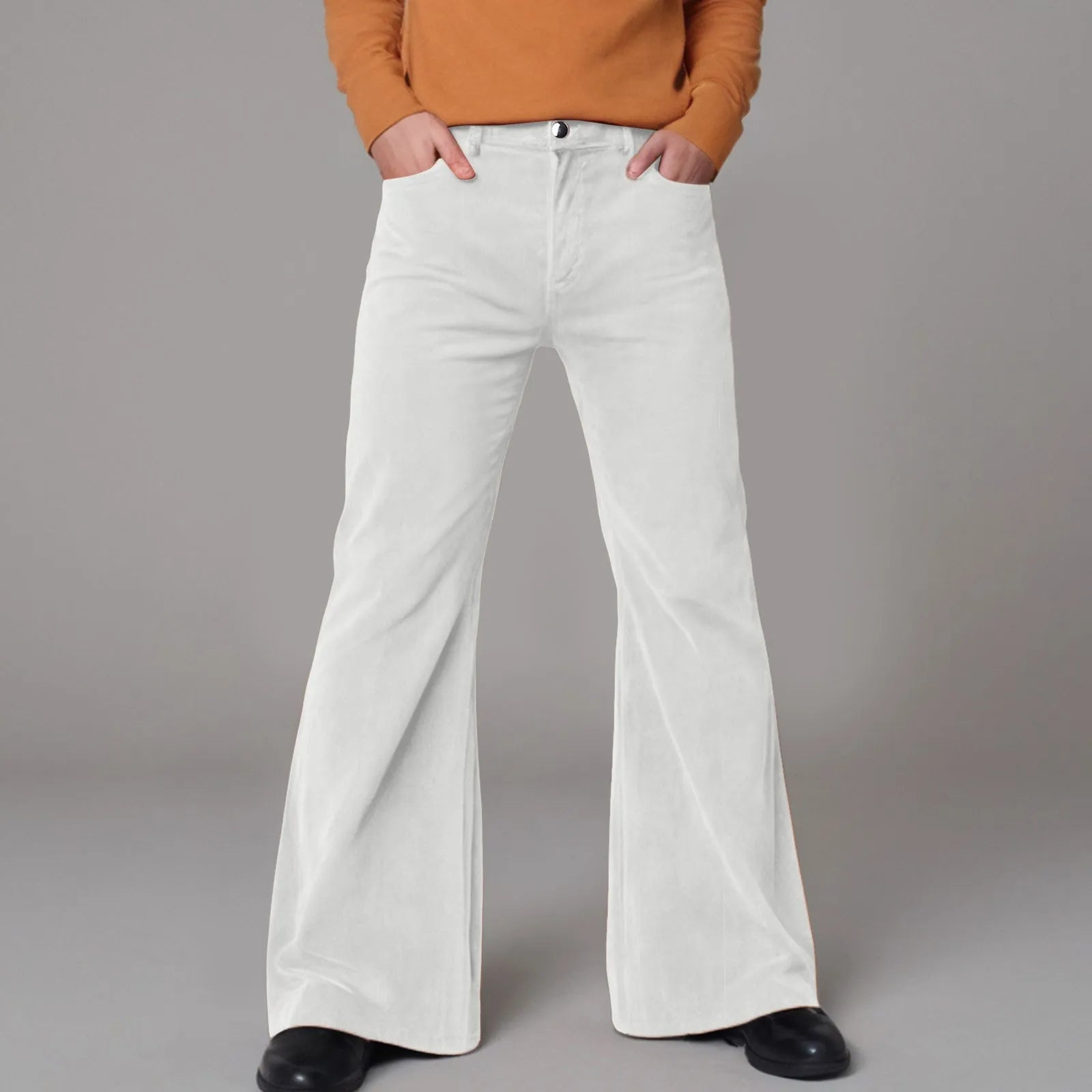 Fashion Casual Flared Pants Pant For Men Classic Simple Solid Color High-Rise Trousers Trendy Street High Street Denim Pants