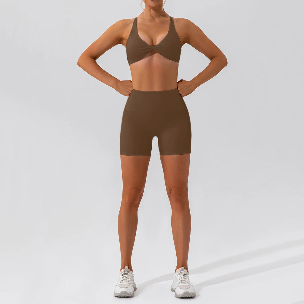 2-Piece Quick Dry Yoga Set – Long Sleeve Gym Outfit