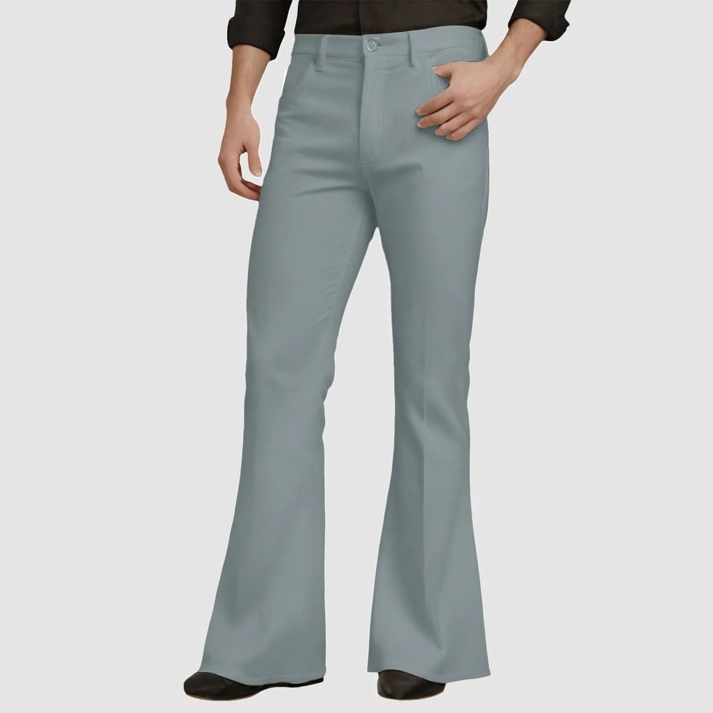 Vintage Flared Pants For Men Harajuku High Waist Skinny Pants Male Retro Slim Fit Bell Bottom Trousers Street Wear Pantalones