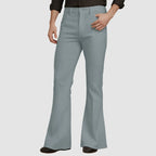 Vintage Flared Pants For Men Harajuku High Waist Skinny Pants Male Retro Slim Fit Bell Bottom Trousers Street Wear Pantalones