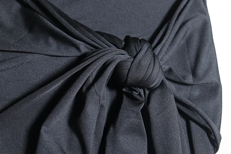 Elegant Black White Bodycon Dresses for Woman Long Sleeve Hollow Out Lace-Up Backless Bandage Party Dress Club Vestido Branco