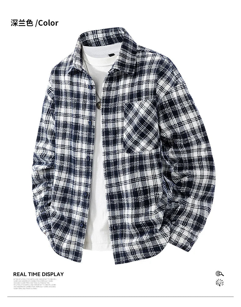 Jacket Mens Spring autumn New men jacket Flip collar stripes Jackets Youth casual coat Men's business coats Size M-4XL 5XL 6XL 7