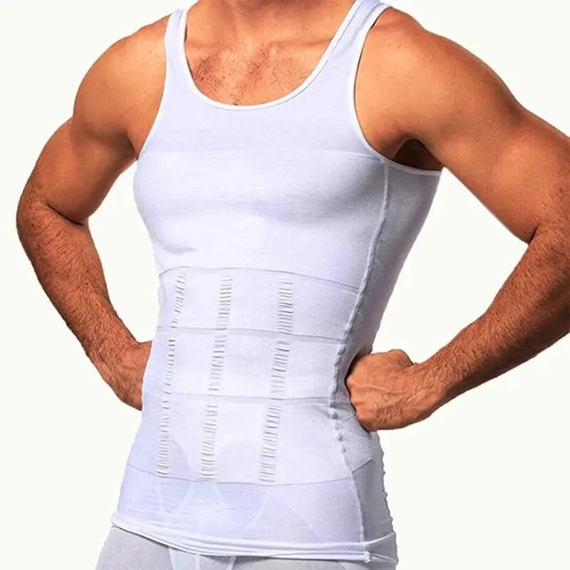 YBFDO Men Body Shaper Slimming Compression Vest Undershirt Seamless Waist Trainer Tank Top Belly Control Weight Loss Shapewear Main image