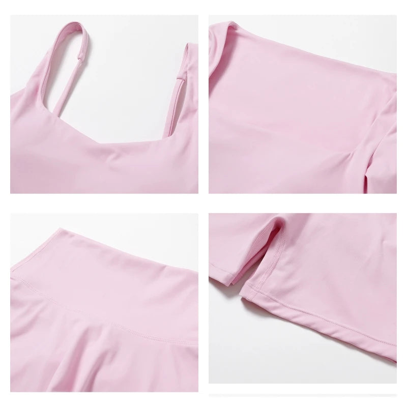 2-Piece Quick Dry Yoga Set – Long Sleeve Gym Outfit