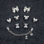 9PCS Summer Fashion Shoe Charms DIY Acrylic Butterfly Cartoon Bear Decoration Buckle for Clogs Shoe Charm Accessories
