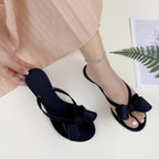 EOFK Summer Jelly Slippers Women Butterfly PVC Sweet Beach Pull On Flat Solid Ladies Versatile Fashion Anti slip Slippers
