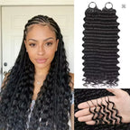 Brazilian Hair Kinky Curly Crochet Braiding Human Hair Deep Wave Crochet Human Hair Extensions Knotless Pre-Separated Crochet