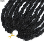 14 12 inch Butterfly Faux Locs Crochet Hair Braids Pre looped Distressed Goddess Butterfly Soft Locs Crochets Braids Cheveux Lok