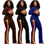 Tracksuit Women Pants Set Two Piece Set Autumn Winter Zipper Jacket Tops Suits Jogging Vintage Patchwork Outfits Y2k Streetwear