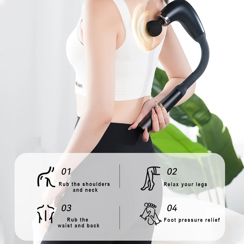2025 Smart Fascia Gun Electric Massager Massage Hammer Electric Fascia Gun Home Handheld Hammer Back Artifact Christmas Gift