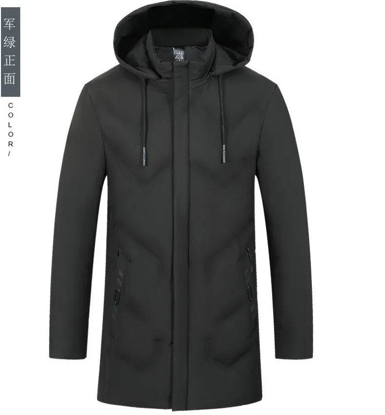 Top Grade Designer New Brand Men Parka Jacket Thick Casual Fashion Hooded Cropped Windbreaker Quilted Bubble Coats  Mens Clothes