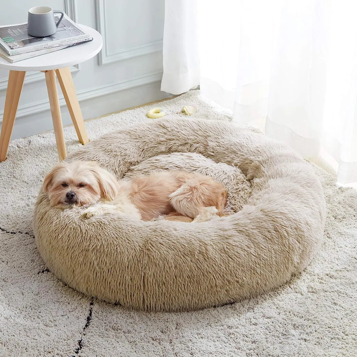 Super Cat Bed Warm Sleeping Cat Nest Soft Long Plush Best Pet Dog Bed for Dogs Basket Cushion Cat Bed Cat Mat Animals Sleeping Main image