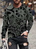 Realistic Suit Tuxedo 3D Print T Shirts Men Long Sleeve Casual Fashion T-shirt Sweatshirt Breathable Streetwear Cosplay Tshirt