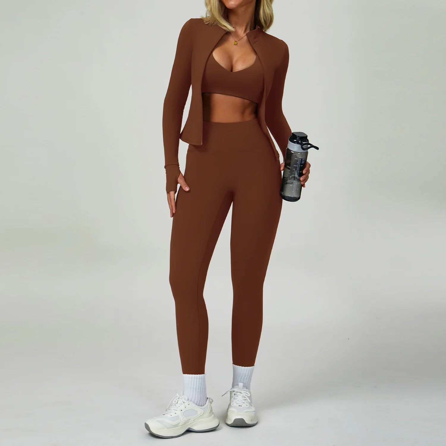 2/3-Piece Activewear Set – Sports Bra & High Waist Leggings Secondary image