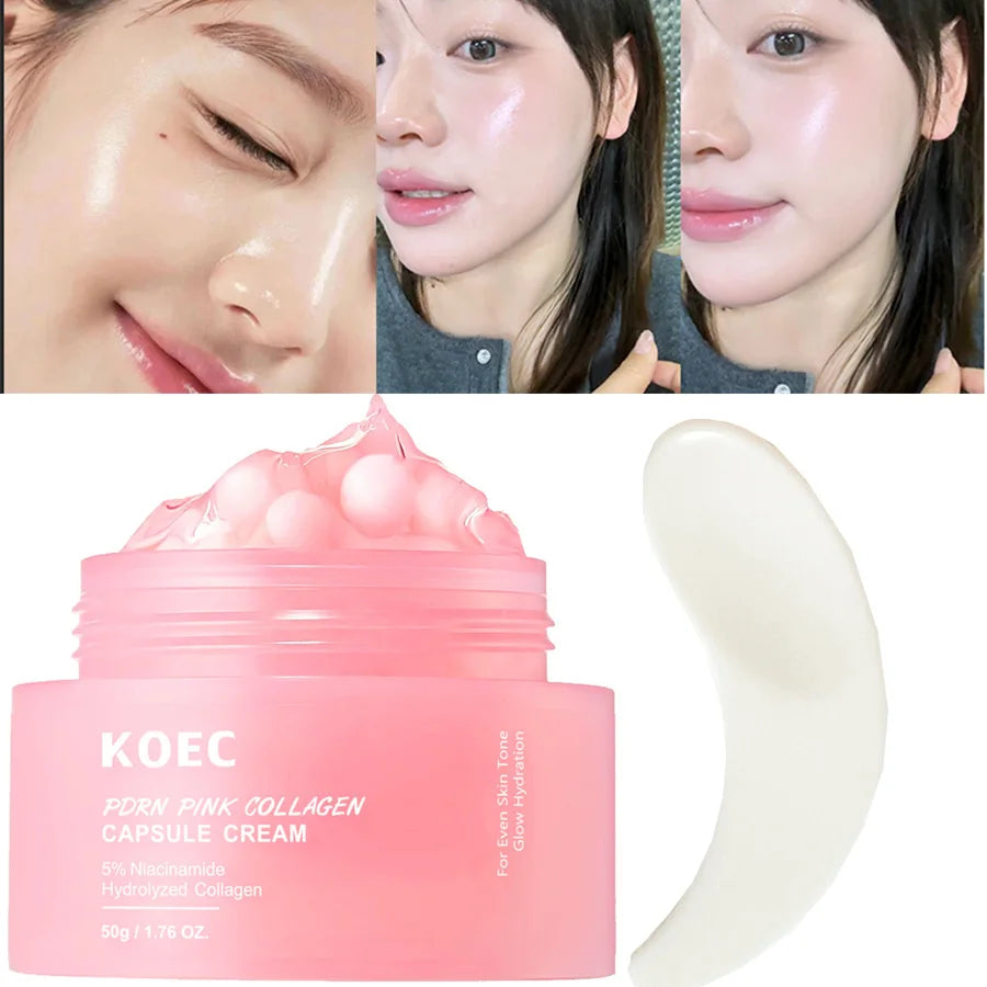 Face Moisturizer Lightweight Moisturizing Cream 5% Niacinamide for Uneven Skin Tone, Glow hydration Collagen Capsule Cream Main image