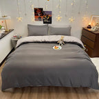 Bonenjoy 1 pc housse de couette  Dark Gray Color Duvet Cover Double Size funda nordica cama 150 Queen/King Size Bed Cover