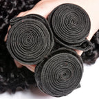 Mongolian Kinky Curly Human Hair Bundles Natural Jerry Curl Remy Hair Weave Bundle Raw Human Hair Extensions 1 3 4 Bundles Deal