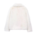 HXAO Winter Faux Fur Coat 2024 Woman New in coats Autumn Fur Plush Fluffy Jacket Warm Red Gray Black White Fur Coat Outerwears