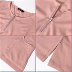 Wholesale 7 Colors Zipper V-neck Short Sleeve Pocket Nursing Working Top Pants Uniform Solid Breathable Soft Women Wear Suit