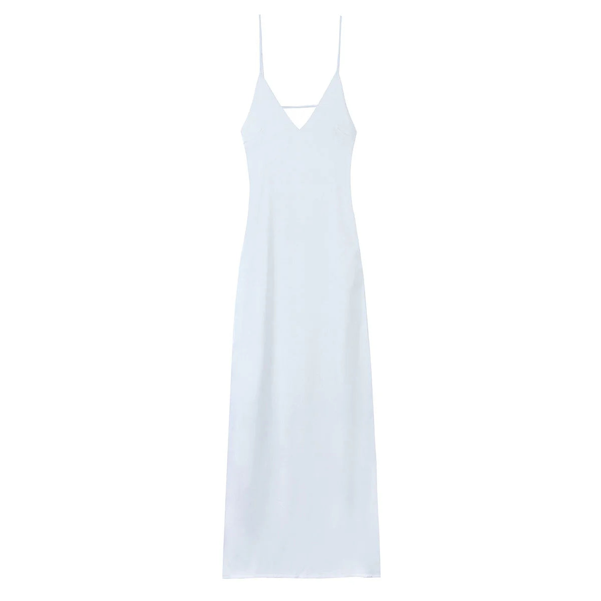 HH Women Summer Yellow Stain V Neck Sling Dress Elegant Sleeveless Loose Maxi Robes 2026 New Ladies Party Holiday Dresses
