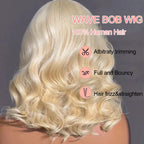 HD Transparent Short Bob 613 Blonde Body Wave 13x6 Lace Front Human Hair Wigs For Women Brazilian Lace Frontal Wig Pre Plucked
