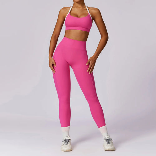 2-Piece Activewear Set – Long Sleeve Crop Top & Leggings