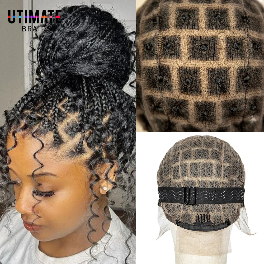 Braided Wig Cap for Crochet Braids Full Double Lace Braided Wig With Baby Hair Suitable for Making Crochet Wigs Main image