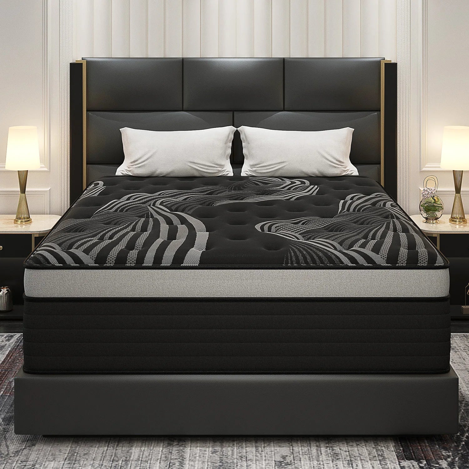 12"14" Gel Memory Foam Hybrid Pocket Spring Mattress Twin Full Queen King Bed Mattress In A Box, Medium Firm Motion Isolation