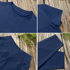 2 Pieces Women Yoga Set Workout Sportswear Gym Clothing Fitness Short Sleeve Crop Top High Waist Leggings Sport Suits