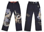 American Japanese Retro Selvedge Jeans Man Y2K High-end Brand Natural Indigo Dip Dyeing Harajuku Mopping Pants