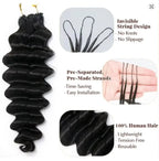 Brazilian Hair Kinky Curly Crochet Braiding Human Hair Deep Wave Crochet Human Hair Extensions Knotless Pre-Separated Crochet