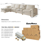 Oversized Modular Sectional Sofa,Leather Sectional Couch with Deep Seat,Extra Large L Shaped Couch, Customized