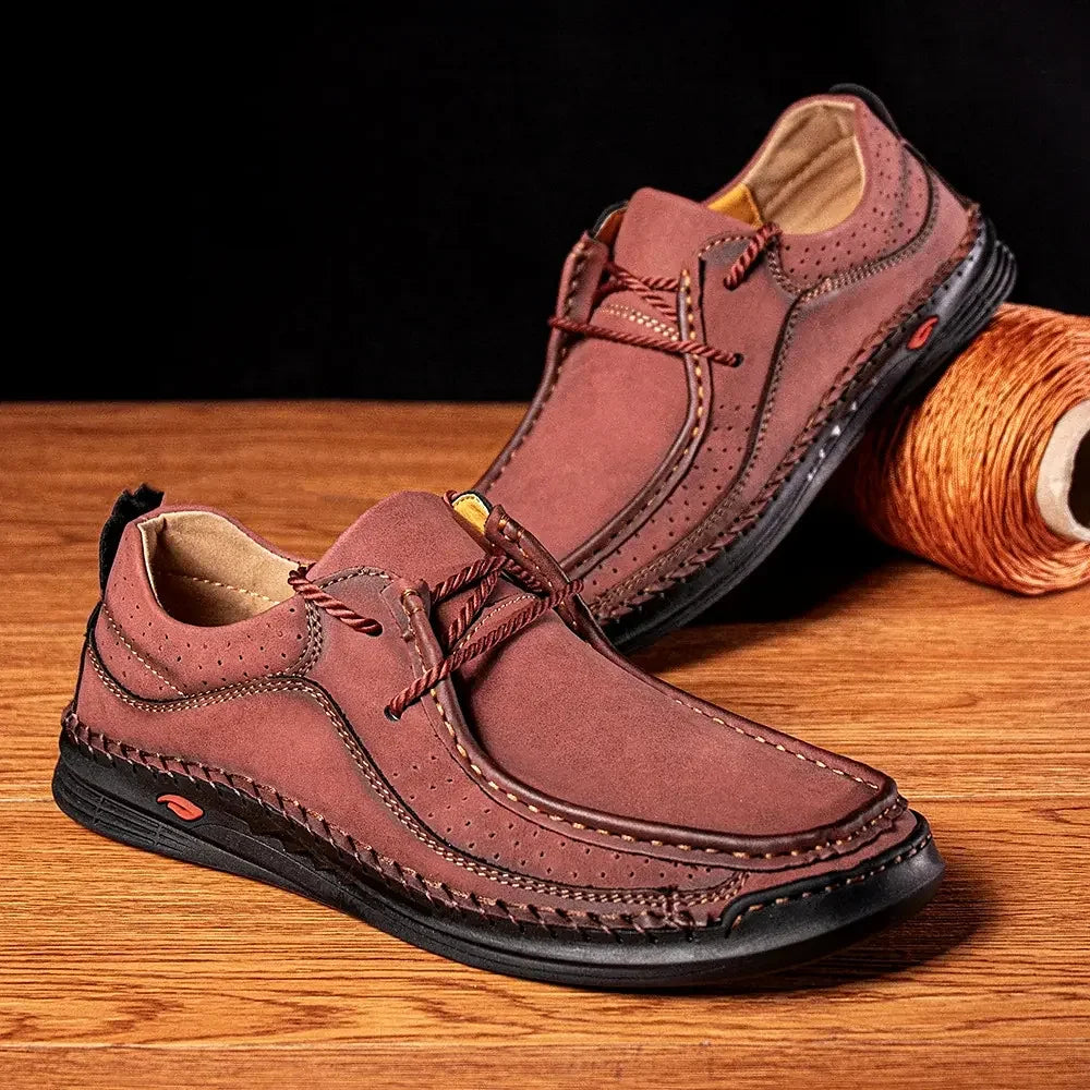 Shoes for Men 2026 Handmade Leather Casual Sneakers Comfort Design Man Shoe Business Leather Fashion Plus Size Shoes for Men