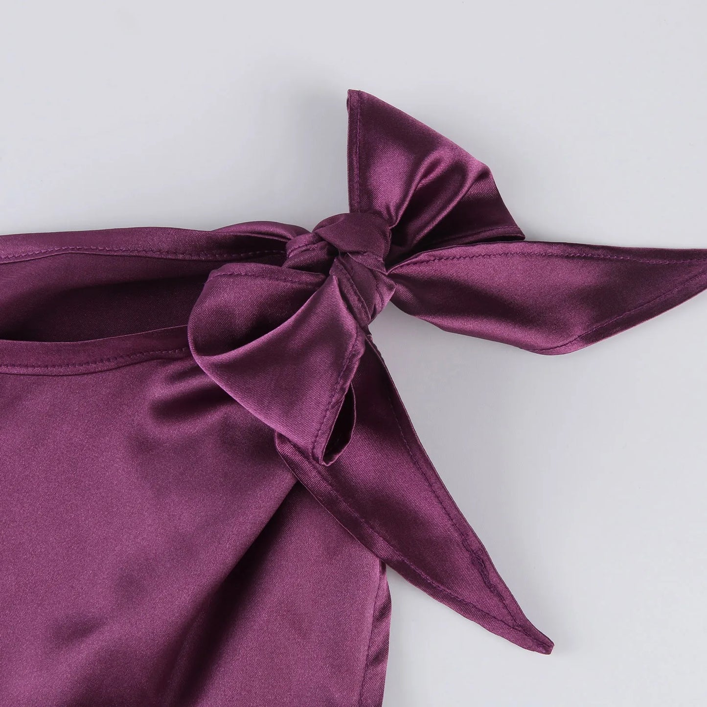 Womens Tops 2026 Pullover Fashionable And Sexy Women'S Solid Color Satin Pullover One-Shoulder Sleeveless Top топ летний