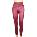Trendy New Women's Leggings High Waisted Tight and Sexy Faux Leather Pants Colorful Yoga Pants for Women